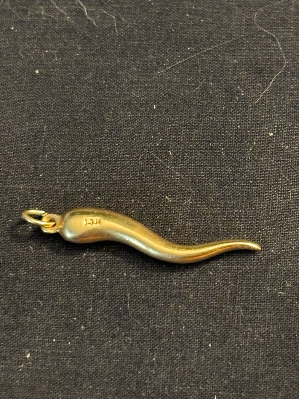 14kt Gold Italian Horn Charm Pendant